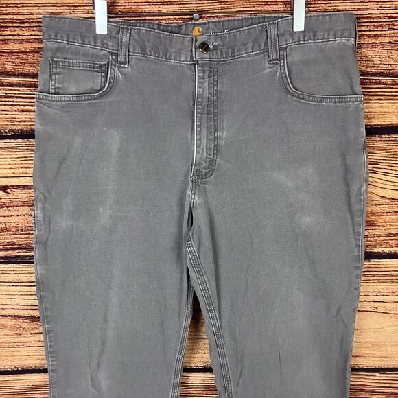 Carhartt Relaxed Fit Gray Denim Work Jeans - Picture 5 of 8